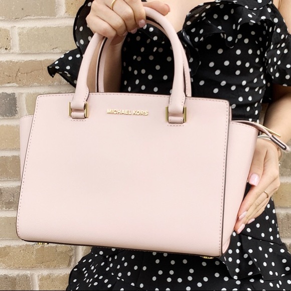 michael kors selma saffiano leather medium satchel
